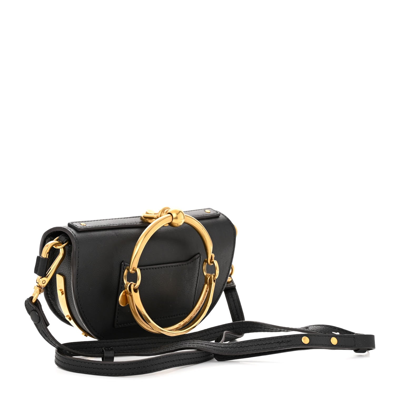 Chloe Calfskin Small Nile Bracelet Minaudiere Bag Black 3 of 9