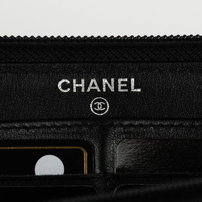 Chanel Caviar Timeless CC Large Gusset Zip Around Wallet Black 6 of 8