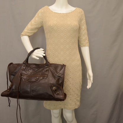 Balenciaga Chevre Work Chocolate 2 of 10