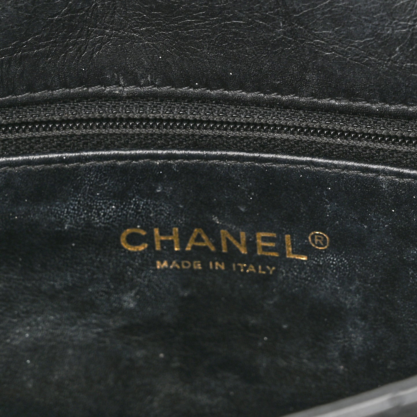 Aged Calfskin Quilted Medium Medallion Flap Black
