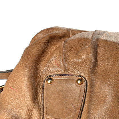 Prada Vitello Daino Pushlock Shoulder Bag Brown 13 of 16