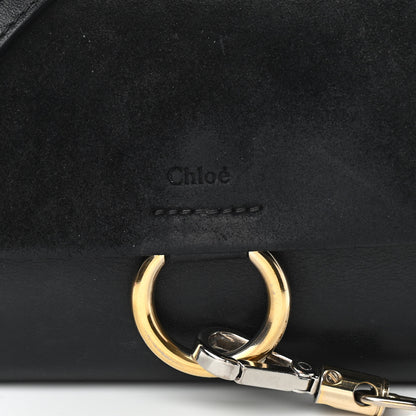 Chloe Suede Calfskin Faye Wallet On Strap Black 14 of 16