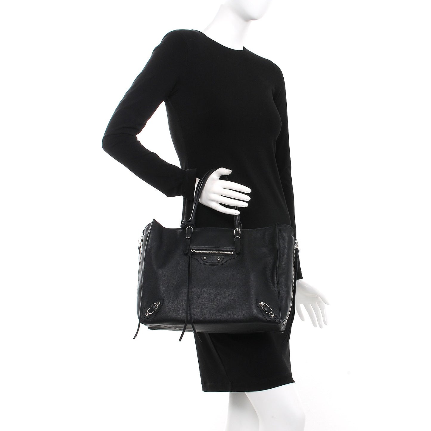 Veau Papier B4 Zip Around Tote Black