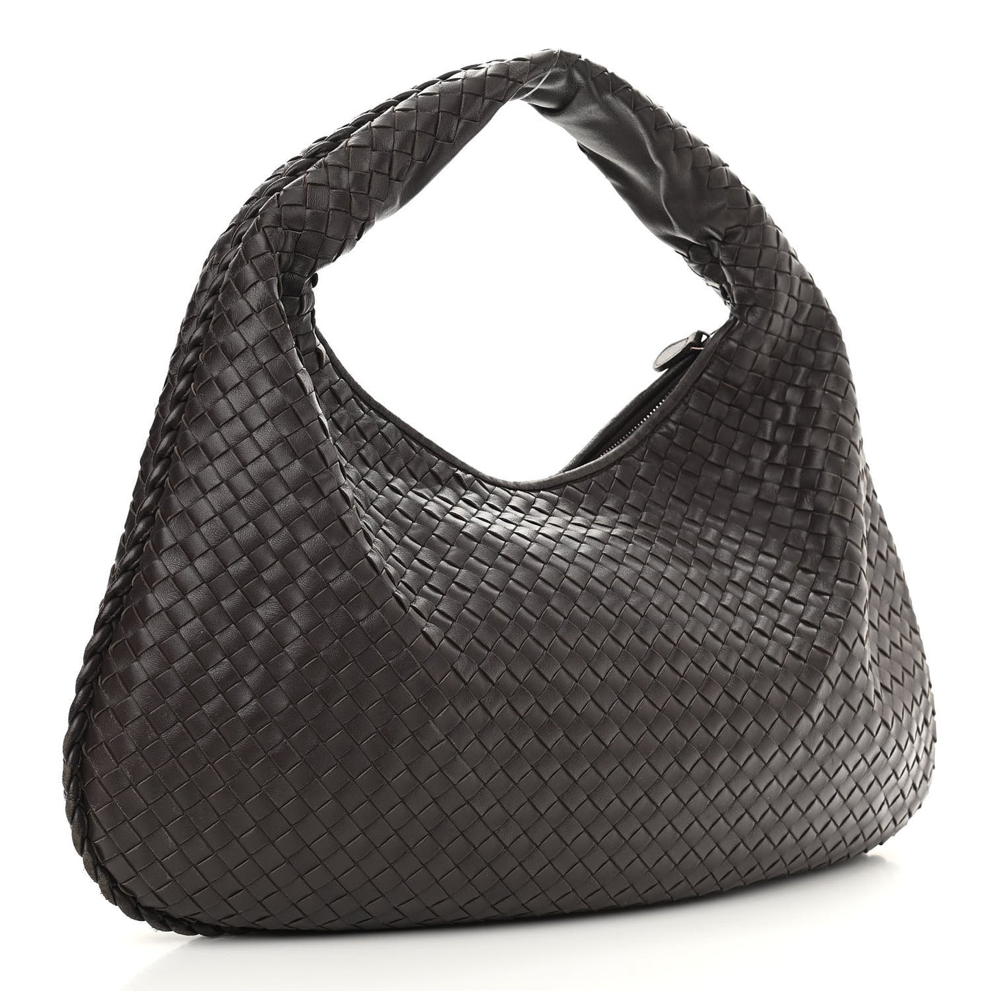 Nappa Intrecciato Large Veneta Hobo Ebano