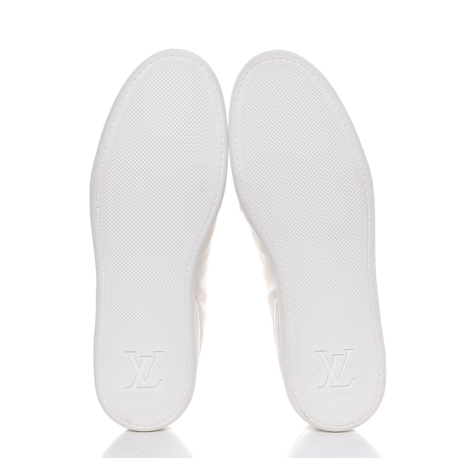 Louis Vuitton Calfskin Nylon Sneakers 8.5 White 5 of 7