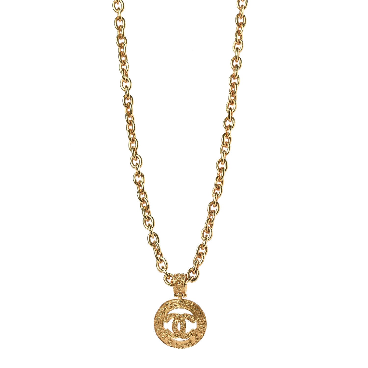 Chanel CC Chain Pendant Long Necklace Gold 3 of 6