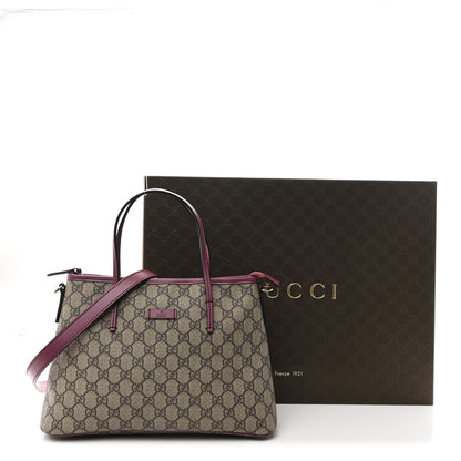 Gucci GG Supreme Monogram Small Zippered Tote Beige New Rosette 13 of 13