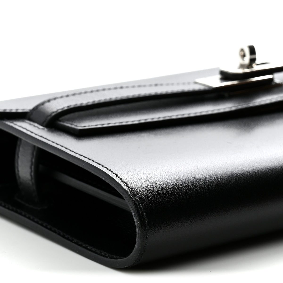Hermes Box Kelly Wallet To Go Black 9 of 10