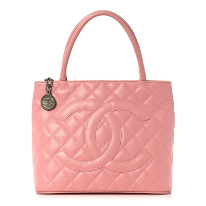 Chanel Caviar Medallion CC Tote Light Pink 1 of 16