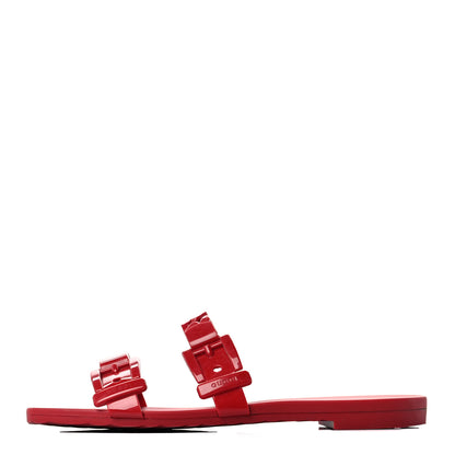 Gucci Rubber Womens Slide Sandals 36 Hibiscus Red 1 of 8