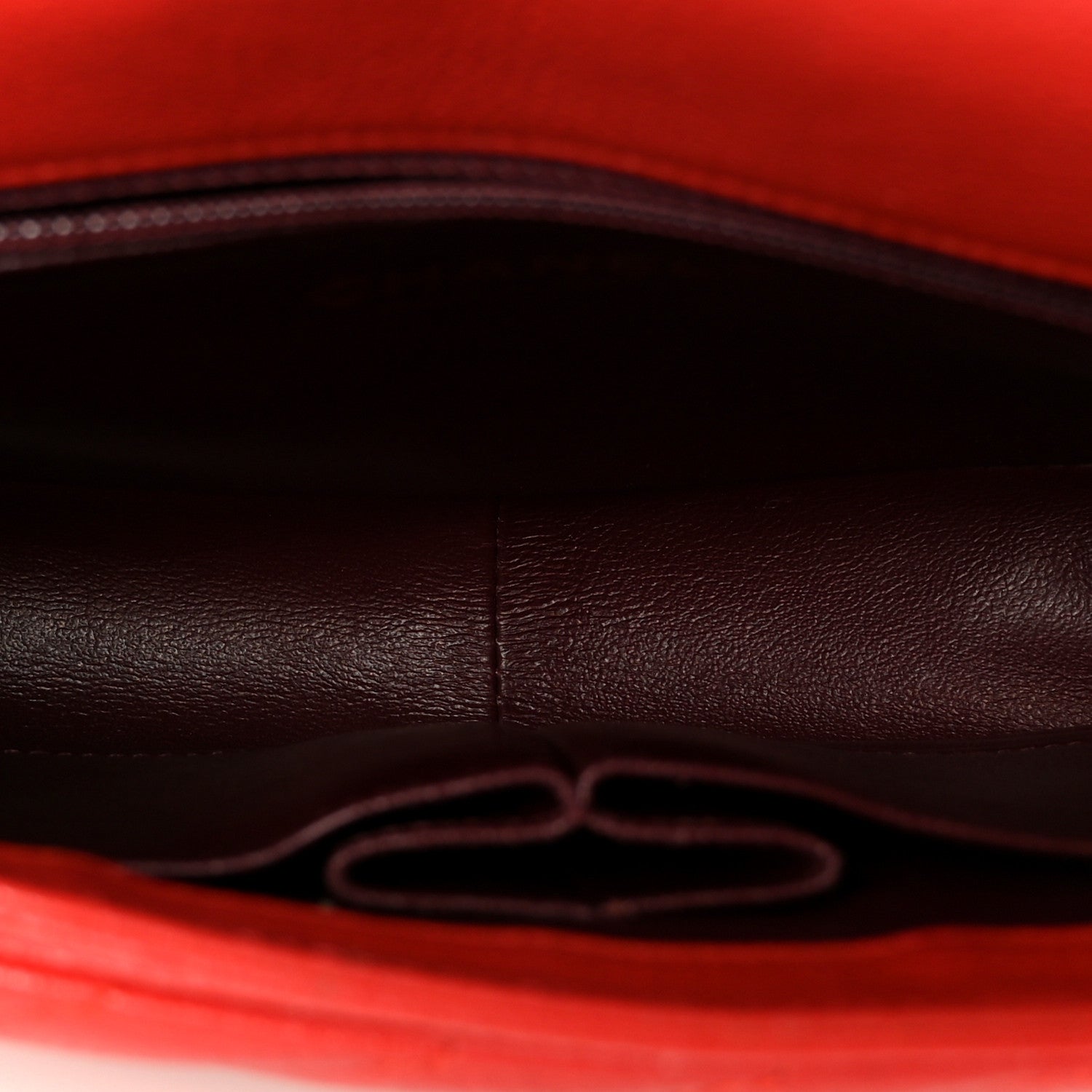 Chanel Shiny Goatskin Diagonal Quilted Medium Flap Red 5 of 11
