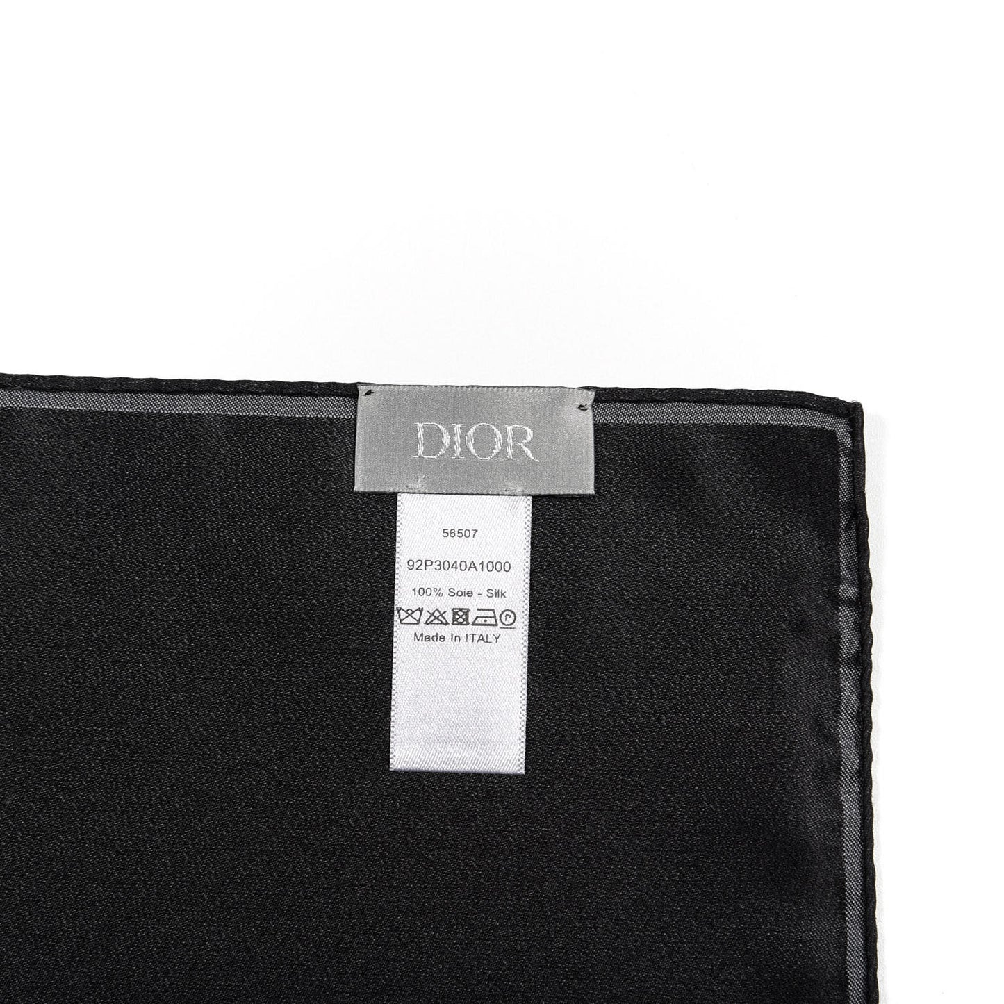 Silk Monogram Pocket Squares Set of 3 Black