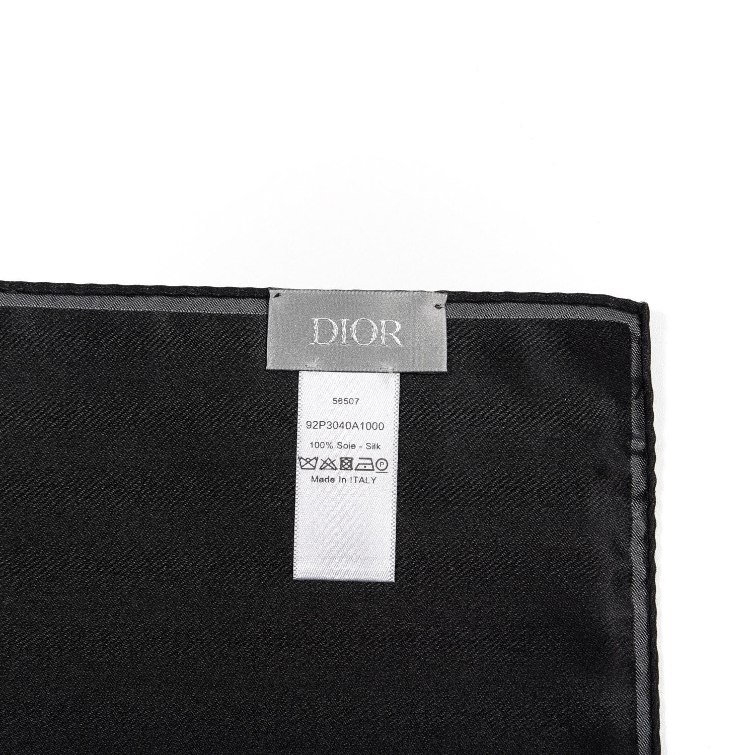 Christian Dior Silk Monogram Pocket Squares Set of 3 Black 5 of 7