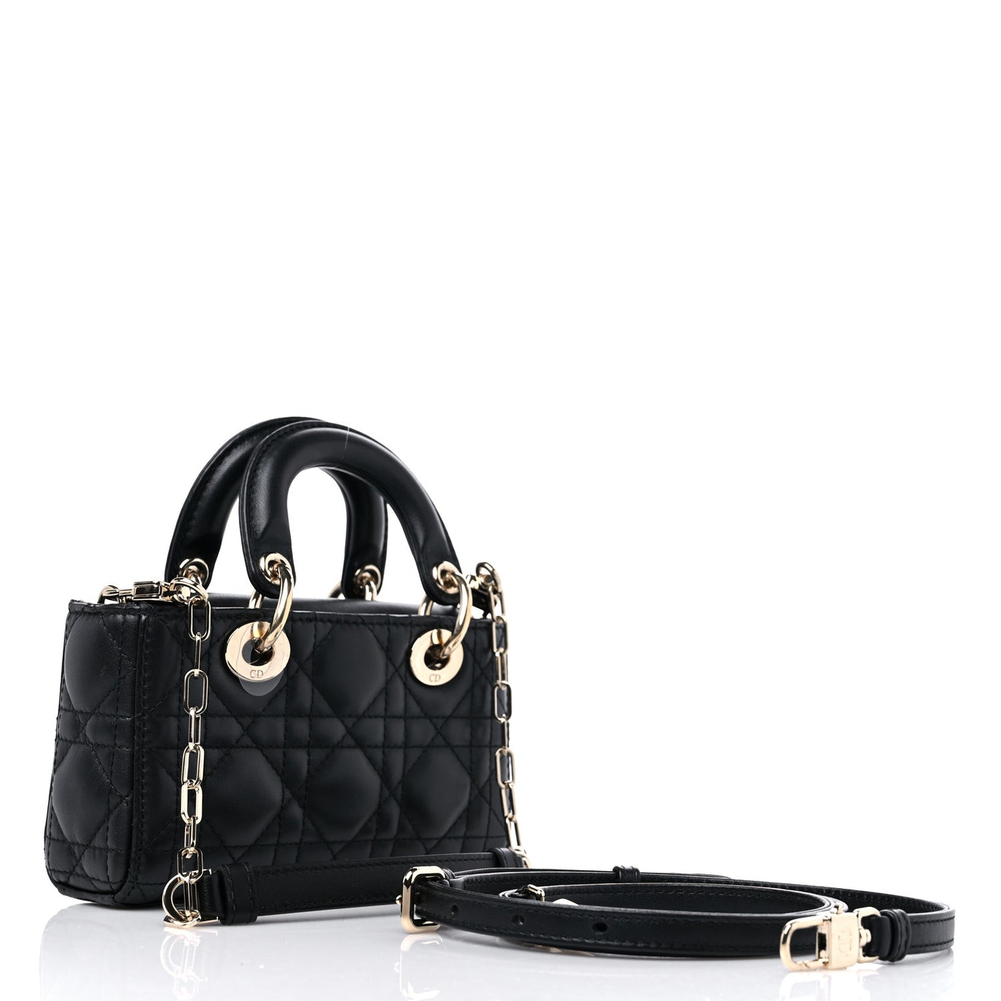 Lambskin Cannage Micro Lady D-Joy Black