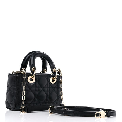 Christian Dior Lambskin Cannage Micro Lady D-Joy Black 3 of 9