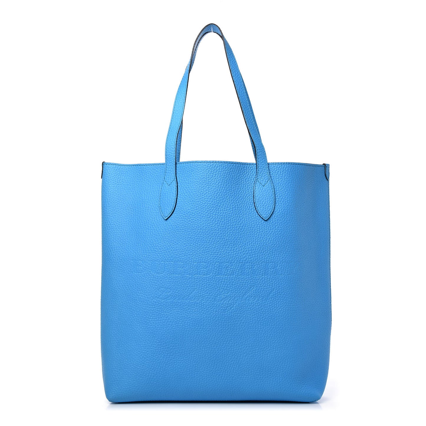 Grainy Calfskin Remington Tote Neon Blue