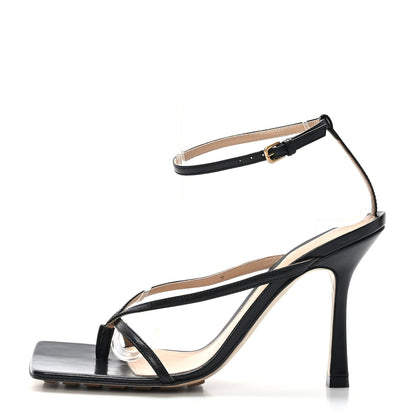 Bottega Veneta Lambskin Stretch Multi Strap 90mm Sandals 38 Black 1 of 7