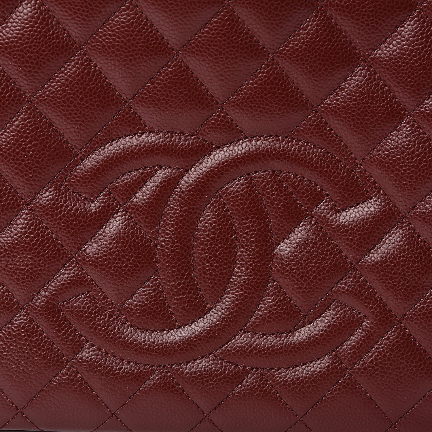 Chanel Caviar Quilted Petit Shopping Tote PST Burgundy 10 of 13