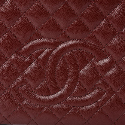 Chanel Caviar Quilted Petit Shopping Tote PST Burgundy 10 of 13