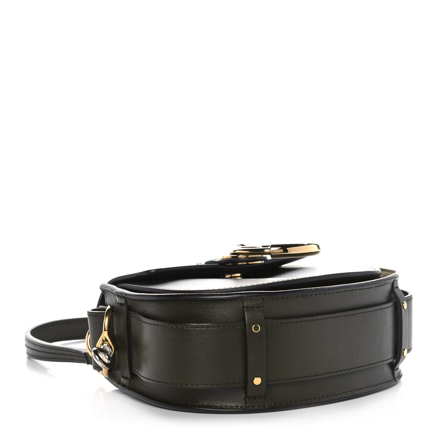 Calfskin Suede Small Tess Bag Deep Forest