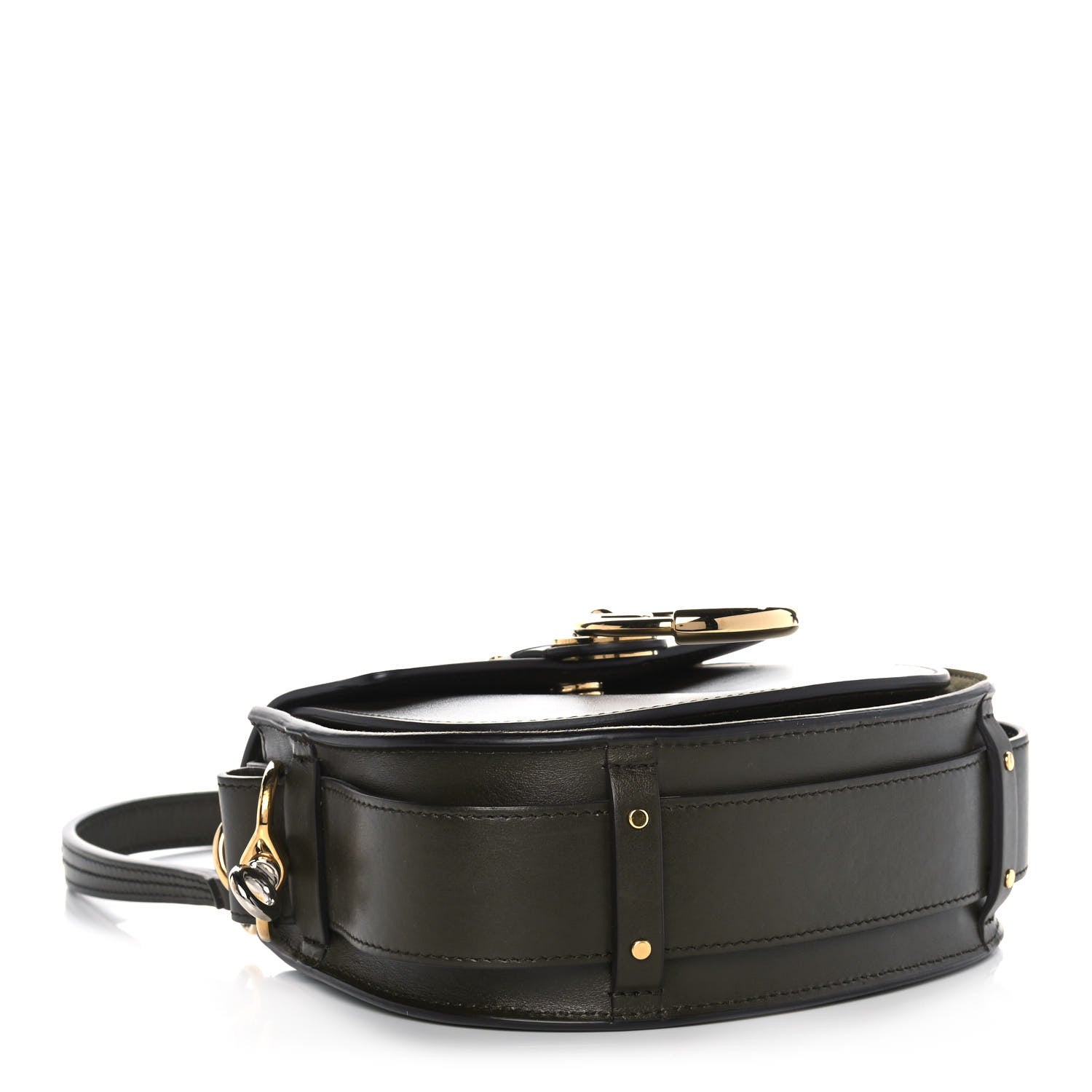 Chloe Calfskin Suede Small Tess Bag Deep Forest 4 of 12