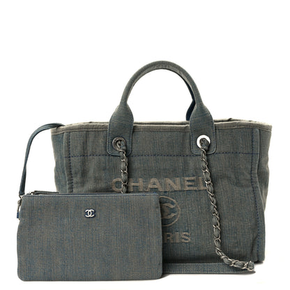 Chanel Denim Small Deauville Tote Light Blue 1 of 9