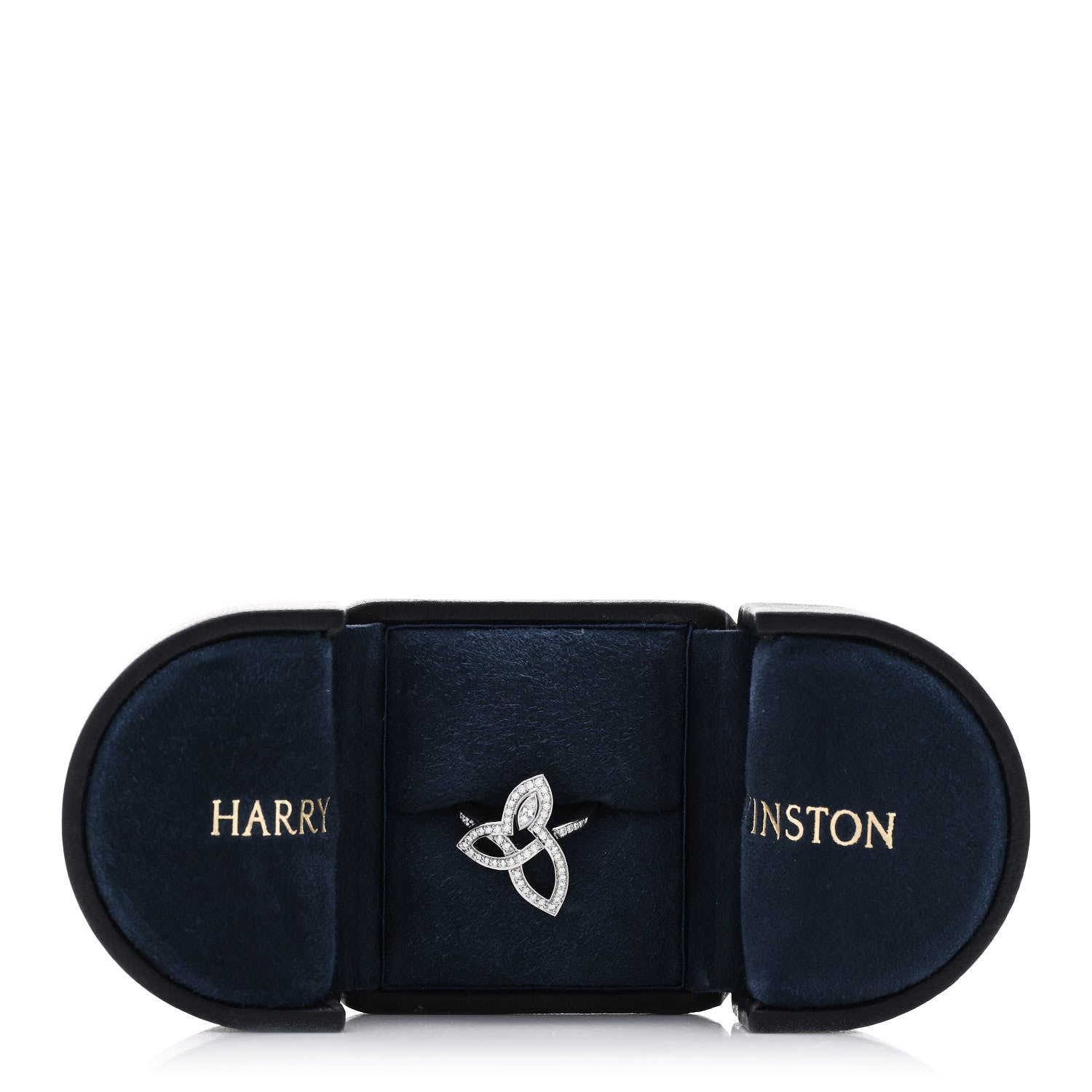 Harry Winston Platinum Diamond Lily Cluster Ring 53 6.25 7 of 7