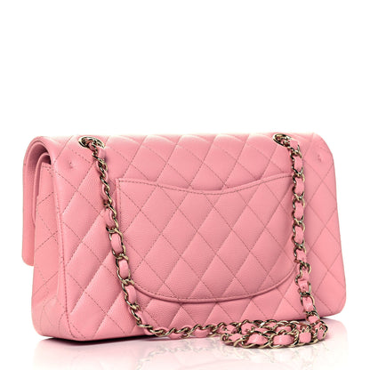 Chanel Caviar Quilted Medium Double Flap Pink 2 of 11