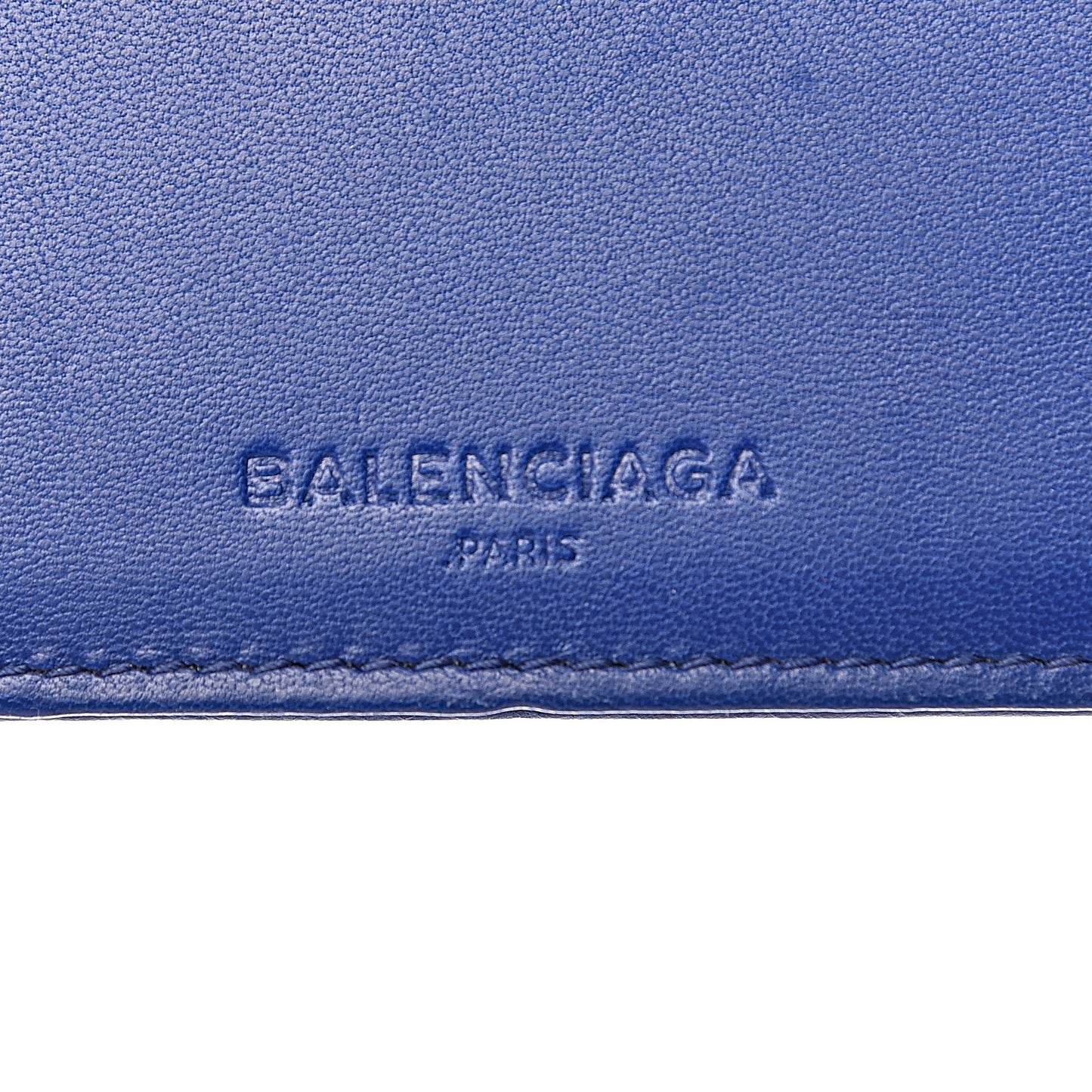 Agneau Arena Nappa Glover Flap Card Case Bleu Cobalt