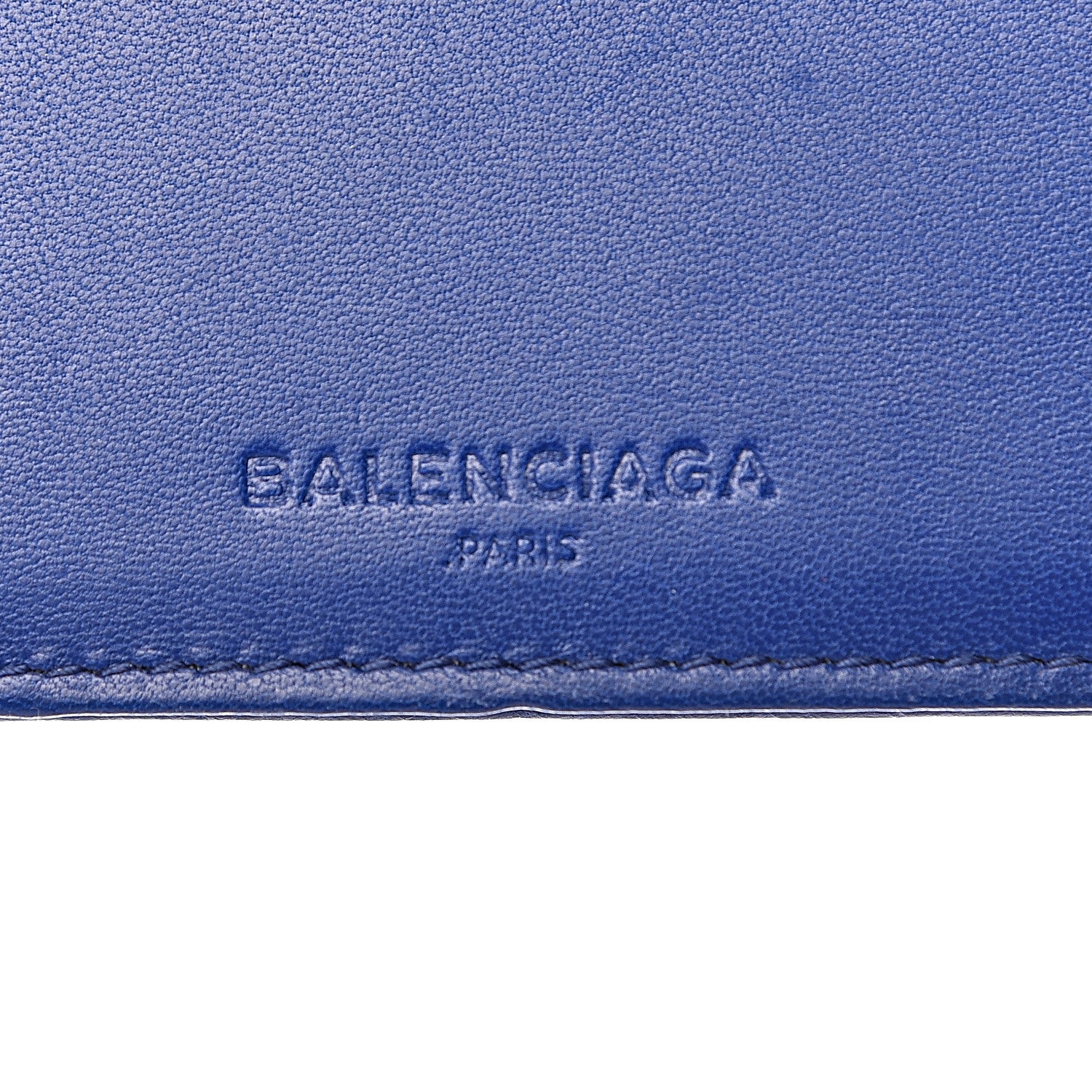 Balenciaga Agneau Arena Nappa Glover Flap Card Case Bleu Cobalt 6 of 8