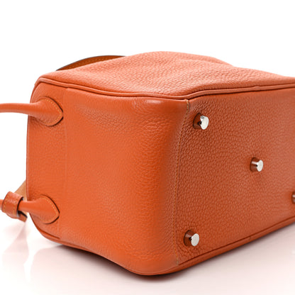 Hermes Taurillon Clemence Lindy 26 Orange 7 of 10