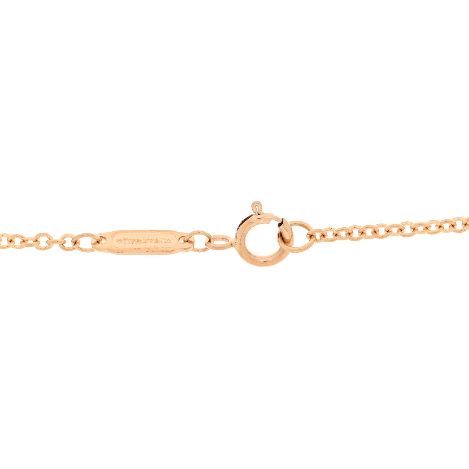 Tiffany 18K Rose Gold Diamond Knot Necklace 4 of 4