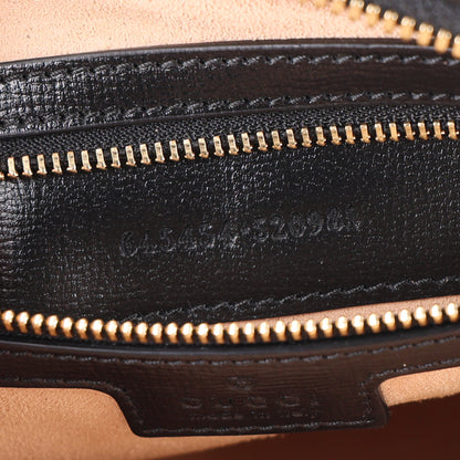 Gucci Textured Calfskin Small Horsebit 1955 Shoulder Bag Black 7 of 10