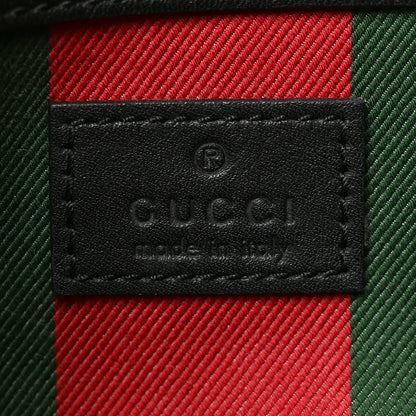 Gucci GG Supreme Monogram Medium Emblem Bucket Bag  Beige Dark Brown Black 5 of 9