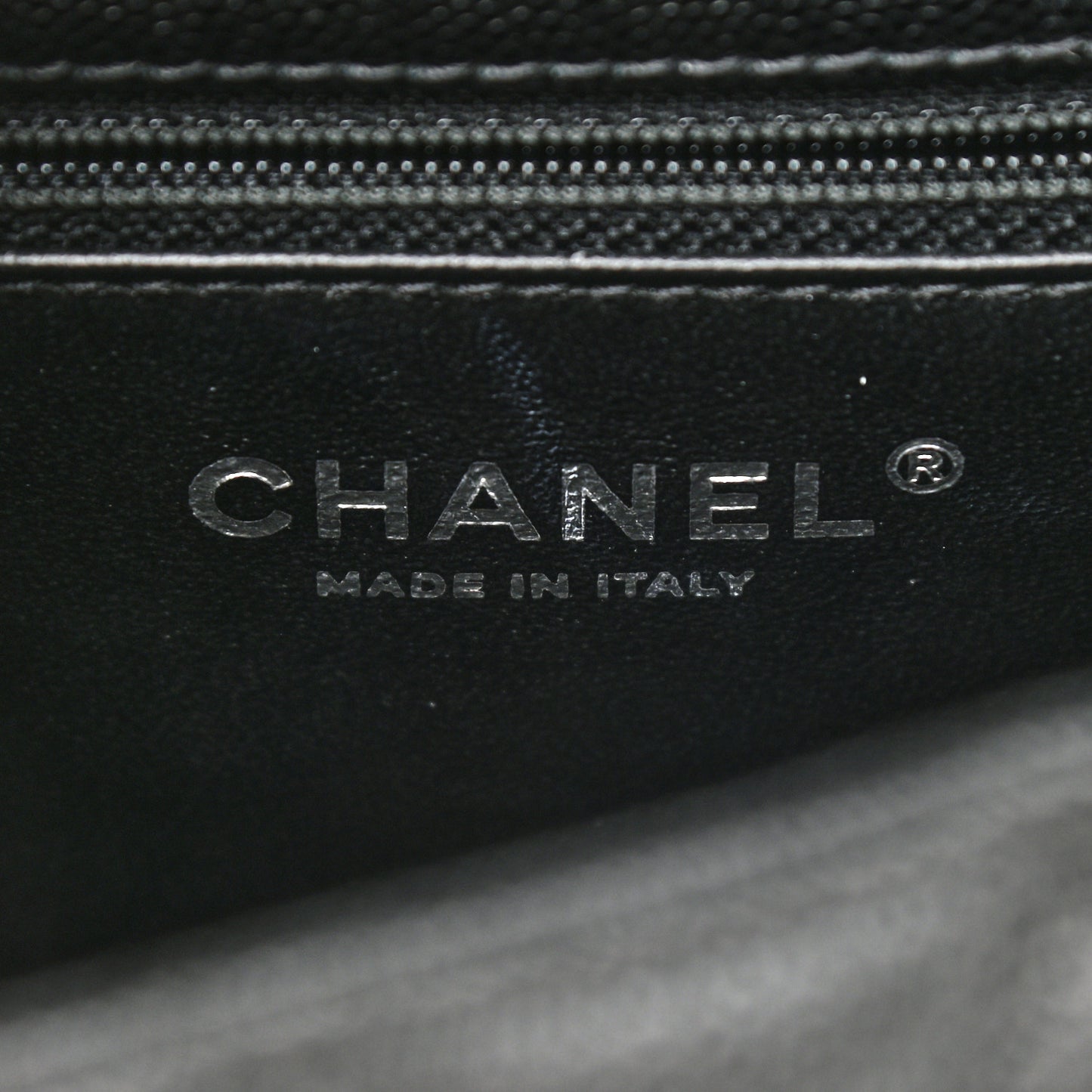 Caviar Lizard Quilted Small Coco Handle Flap Black
