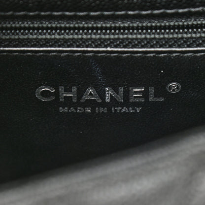 Chanel Caviar Lizard Quilted Small Coco Handle Flap Black 6 of 9