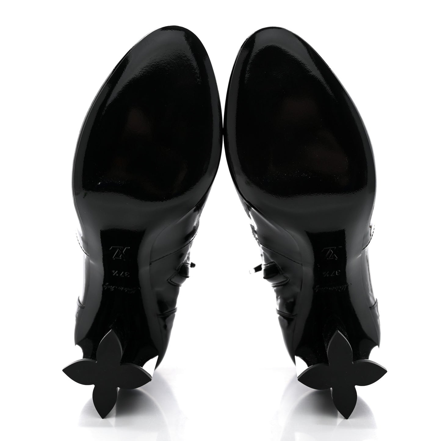 Patent Silhouette Ankle Boots 37.5 Black