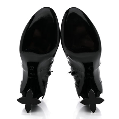 Louis Vuitton Patent Silhouette Ankle Boots 37.5 Black 5 of 9