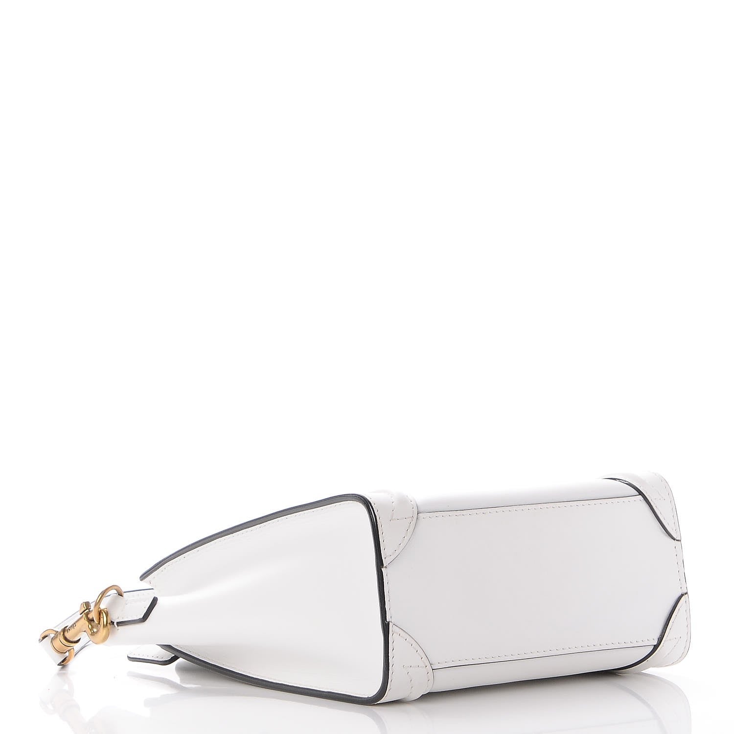 Celine Satin Calfskin Nano Bi-Color Luggage White Black 5 of 9