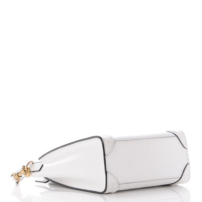 Celine Satin Calfskin Nano Bi-Color Luggage White Black 5 of 9