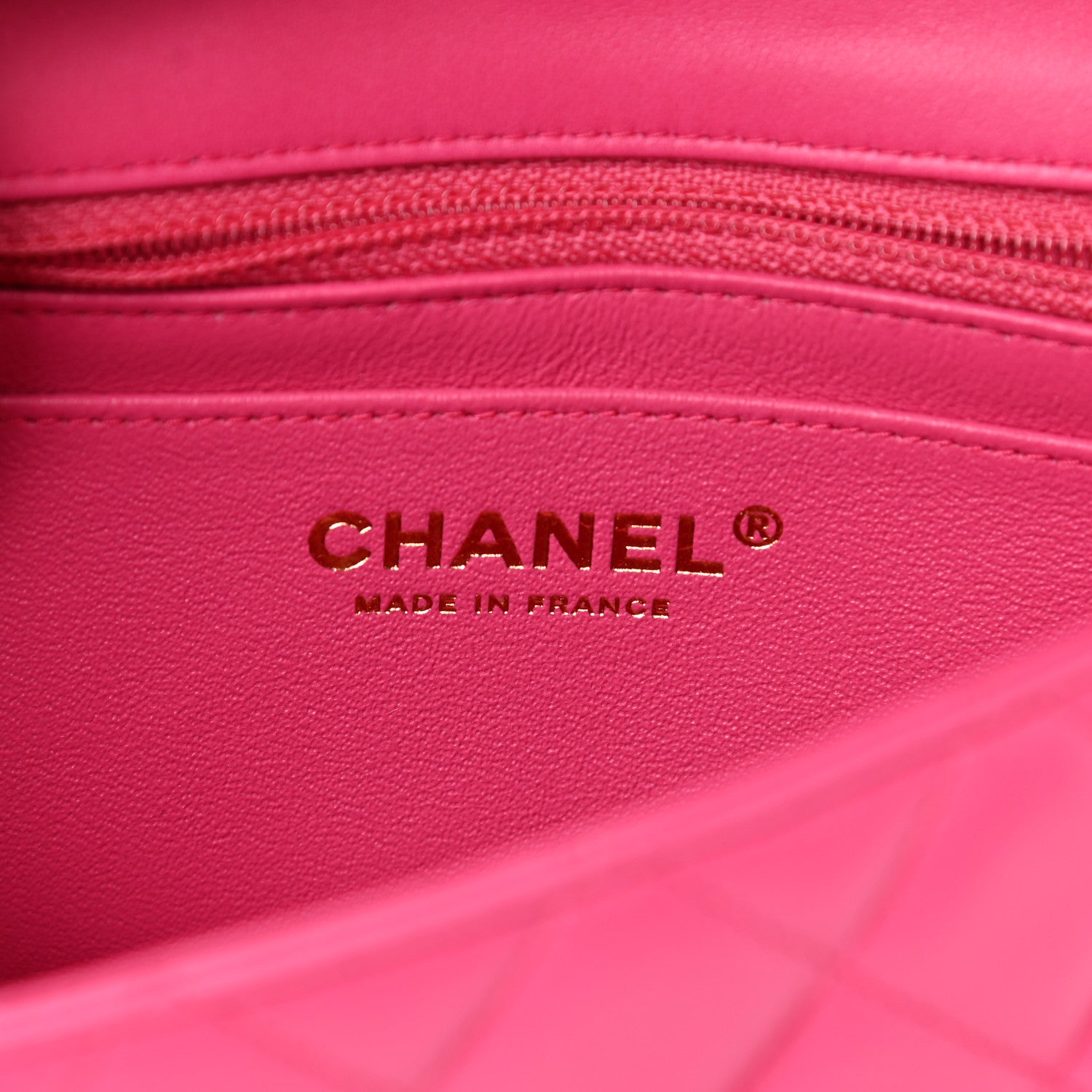 Chanel Lambskin Quilted Mini Rectangular Flap Fuchsia 10 of 20
