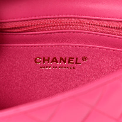 Chanel Lambskin Quilted Mini Rectangular Flap Fuchsia 10 of 20