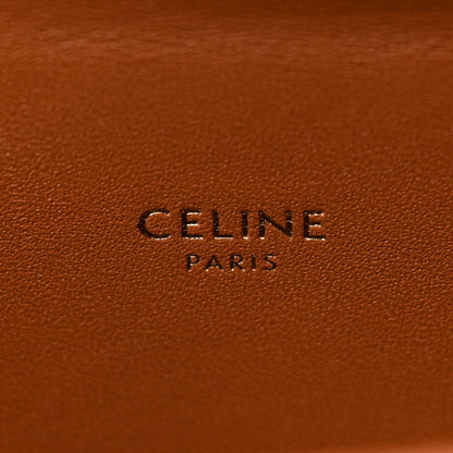 Celine Canvas Calfskin Triomphe Box Top Handle Bag Tan 6 of 9