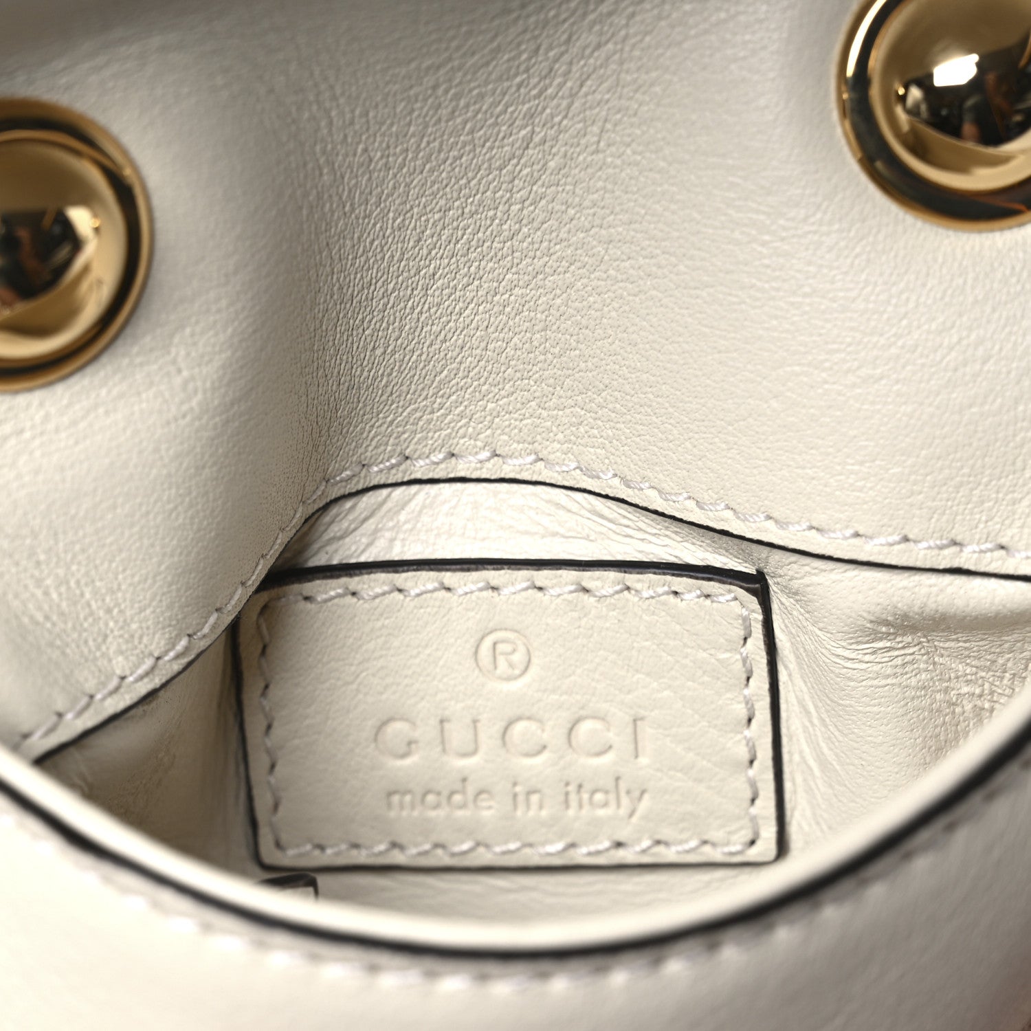Gucci Roxy Calfskin Blondie Card Case Wallet with Strap Mystic White 6 of 11