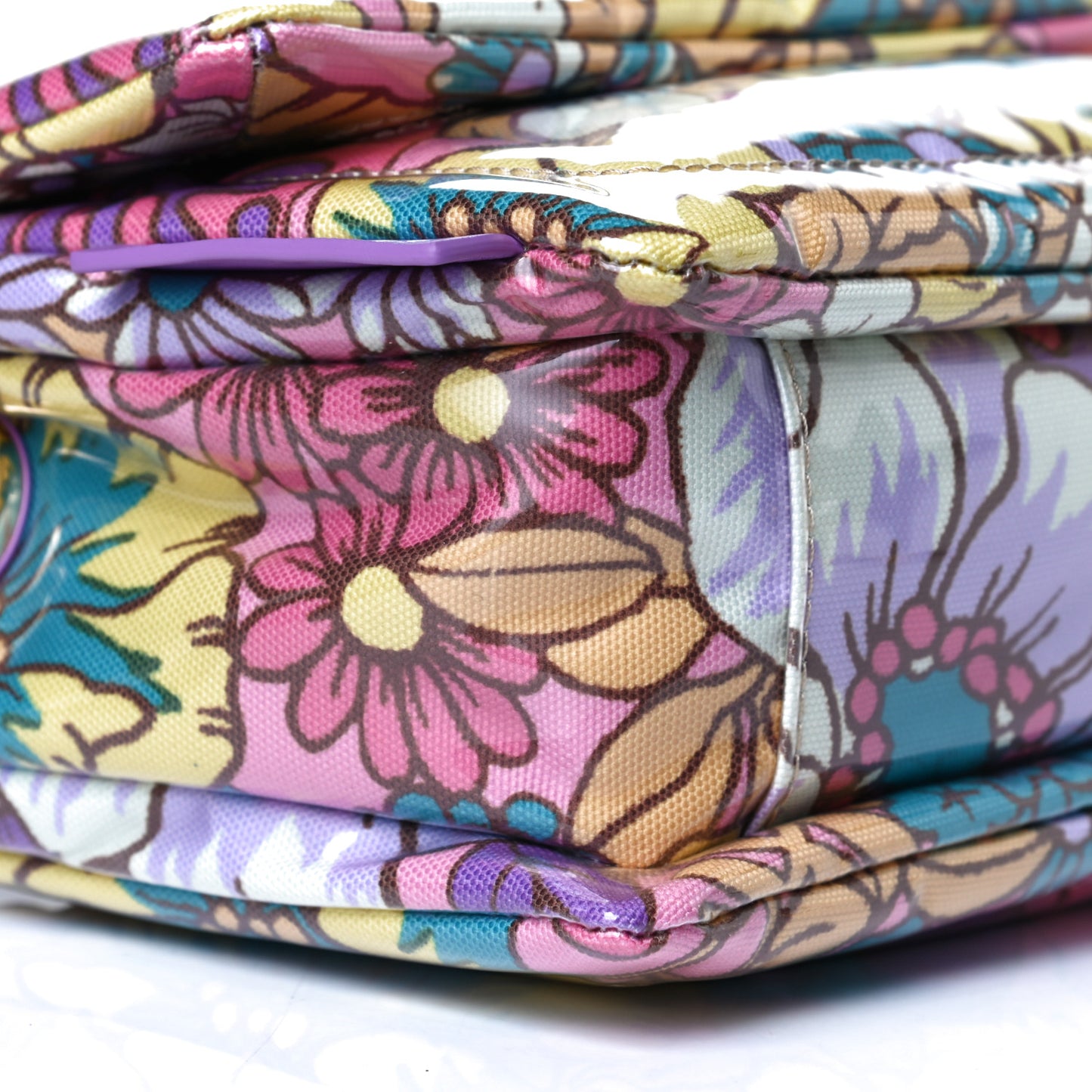 Coated Canvas Floral PrintThe Pillow Bag Pink Multi