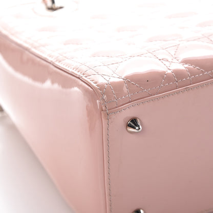 Christian Dior Patent Cannage Medium Lady Dior Rose Clair 21 of 25