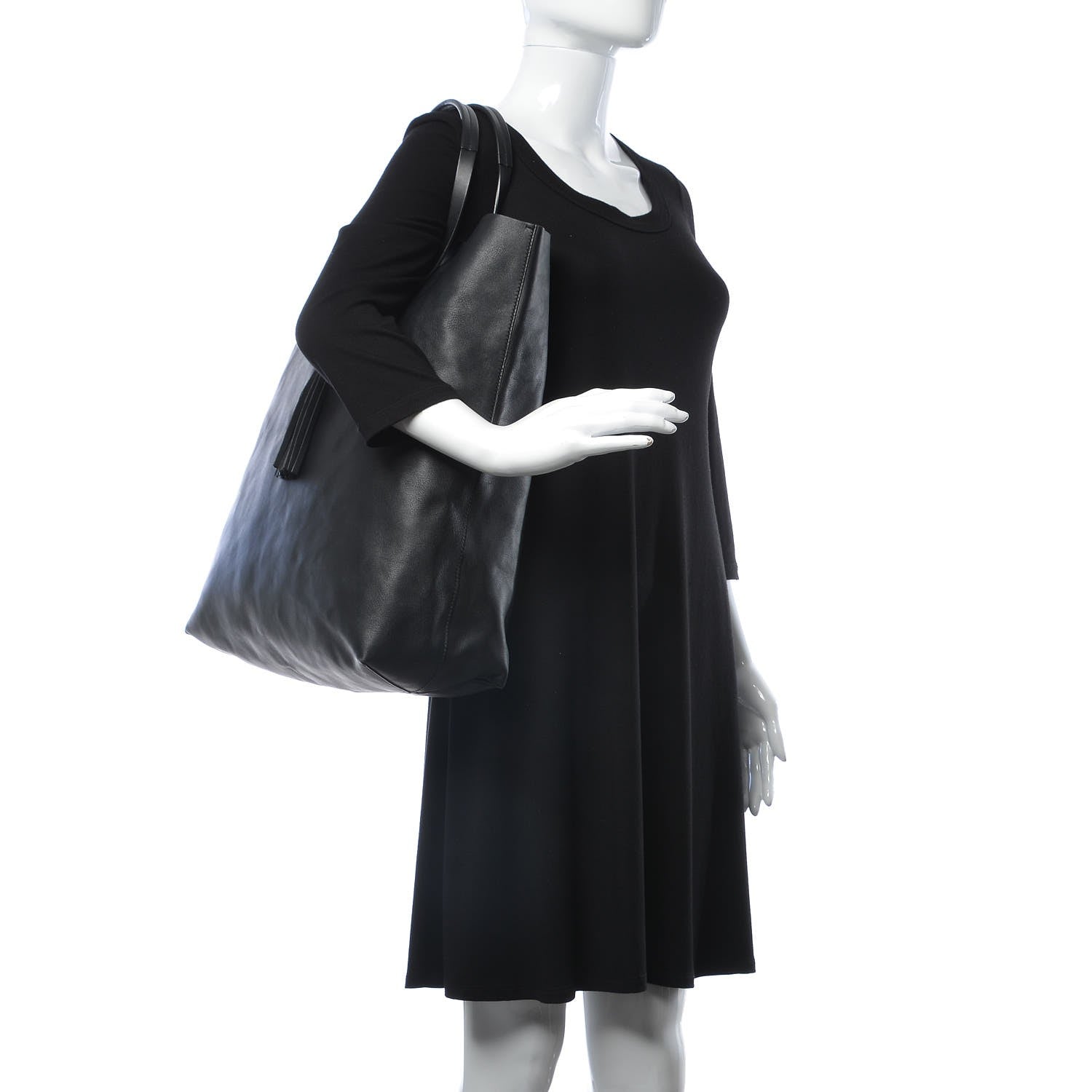 Gucci Calfskin Large Horsebit Tote Black 2 of 14