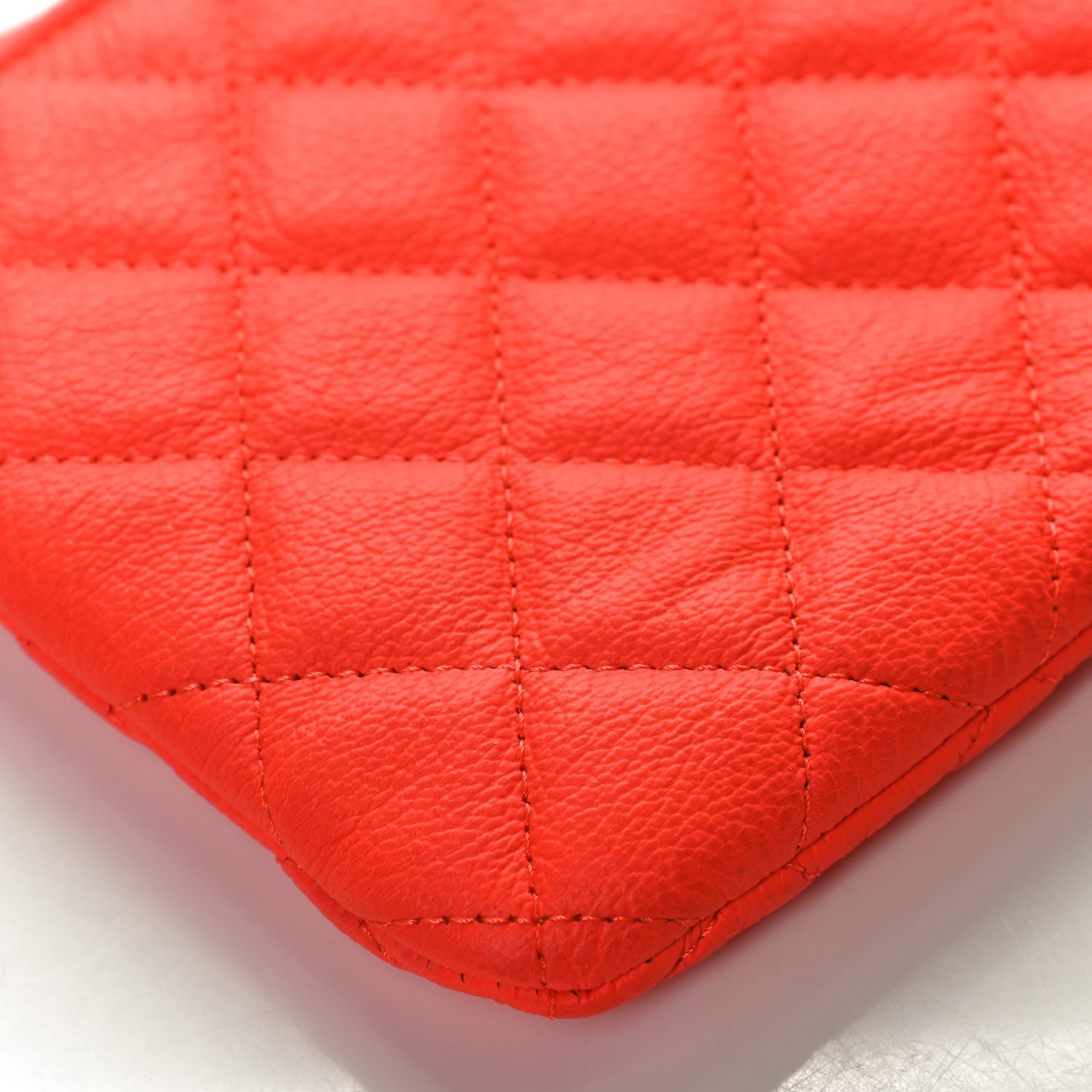 Chanel Goatskin Quilted Medium Reissue Cosmetic Case Orange 8 of 10