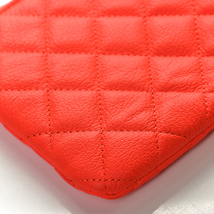 Chanel Goatskin Quilted Medium Reissue Cosmetic Case Orange 8 of 10