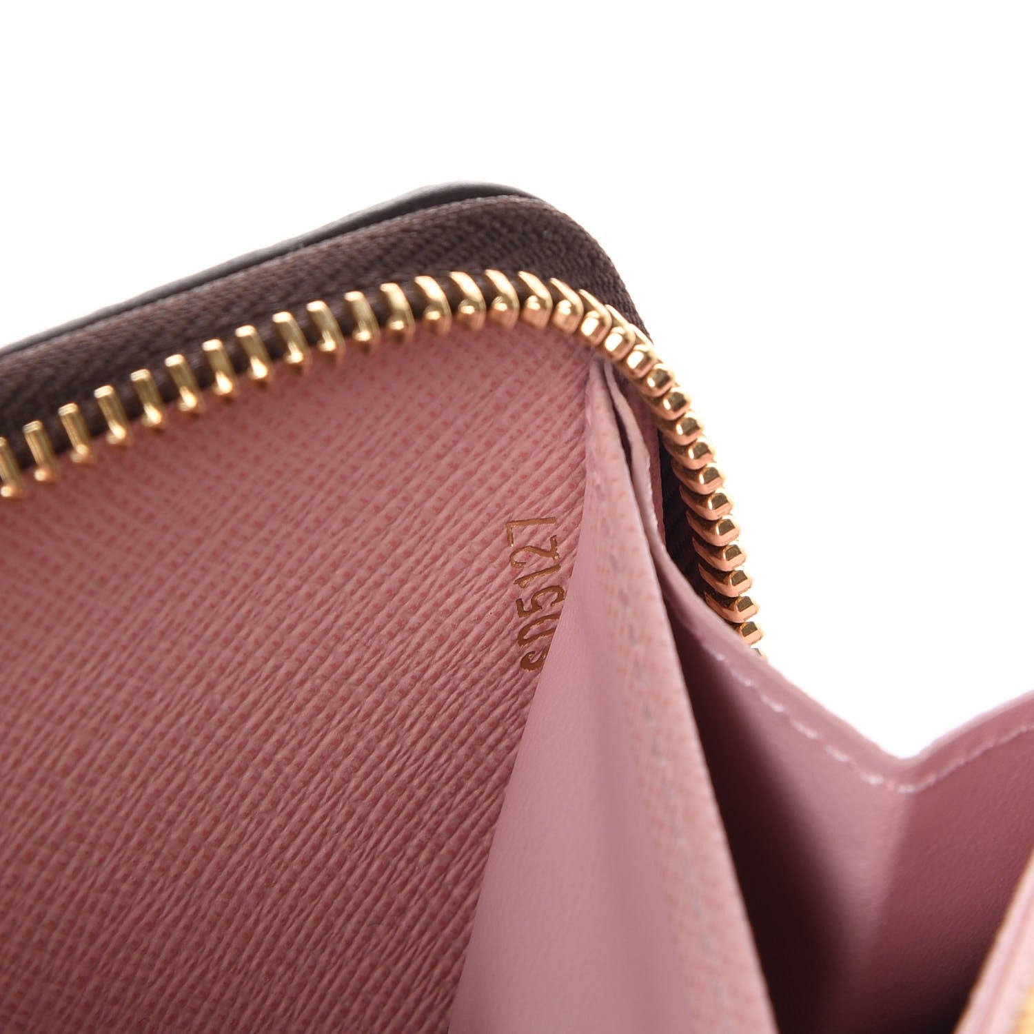Louis Vuitton Damier Ebene Zippy Wallet Rose Ballerine 7 of 8